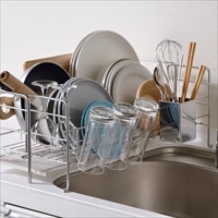 水切りラック スライドタイプ 〔本体サイズ：約56.3×20.0～27.5×高さ21.0cm、重量：約2.68kg〕 台所用品 水切りかご【沖縄県・離島 配送不可】