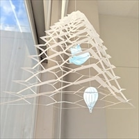 石川県 金沢 ペーパー モビール 手作り インテリア DIY 〔本体最大展示サイズ:(約)W300×H450mm〕 ペーパーモビール