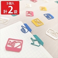 石川県 金沢 ハンドサイン クリップ 〔嬉しいキモチ・応援のキモチ 各5種入〕 文具