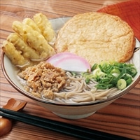 東筑軒 折尾名物 かしわそば 丸天 ごぼう天入 冷凍 〔冷凍ゆでそば、かしわ肉、だし、丸天、ごぼう天(14g×5) 各5〕 蕎麦 麺