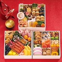 博多 日本料理 てら岡 和風おせち 三段重 宝楽〔約4人前(49品目)〕御節料理 お正月【沖縄県・離島 配送不可】