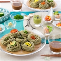 秋田産 えごま麺 つけダレ セット 〔えごま麺200g×3、えごま調味だれ400g×1〕 乾麺 めんつゆ