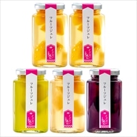 桃とぶどうのジュレ 4種 詰め合わせ 〔黄金桃×2、シャインマスカット×1、清水白桃×1、ニューピオーネ×1 各110g〕 ゼリー