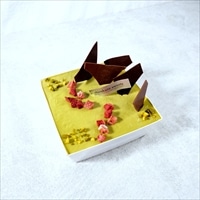 スイーツボックス 白金ミロワール ピスターシュ〔底95mm×95mm×高さ40mm〕スイーツ 冷凍