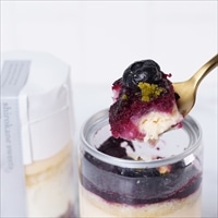 白金ホワイトティラミス缶 ブルーベリー〔(高さ97mm、底径48mm)×4〕スイーツ 冷凍