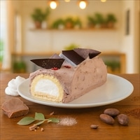 白金スイーツ クリームロール ショコラ ロールケーキ ギフト〔長さ160×幅80×高さ52mm〕ケーキ 冷凍