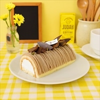 白金スイーツ 皇室献上栗 山江栗 モンブランロール ギフト〔長さ160×幅80×高さ52mm〕ロールケーキ 冷凍