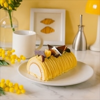 白金スイーツ シルクスイート モンブランロール ギフト〔長さ160×幅80×高さ52mm〕ロールケーキ 冷凍