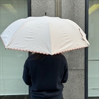 ショートワイド傘 晴雨兼用 スギタ ジャガードストライプ〔サイズ：親骨55cm、直径約97cm〕傘【北海道・沖縄県・離島 配送不可】