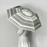 ショートワイド傘 晴雨兼用 スギタ レース柄〔サイズ：親骨55cm、直径約97cm〕傘【北海道・沖縄県・離島 配送不可】