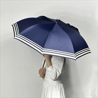 ショートワイド傘 晴雨兼用 スギタ マリンボーダー〔サイズ：親骨55cm、直径約97cm〕傘【北海道・沖縄県・離島 配送不可】