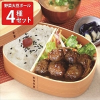 三育 野菜大豆ボール 詰め合わせ 食べ比べセット〔中華風・完熟トマト・和風・デミグラス風〕大豆ミートボール ポスト投函便