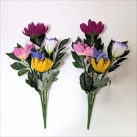 きつつき 造花 仏花セット〔(縦40cm×幅24cm)×2〕供花 水換え不要