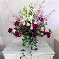 きつつき 高級アートフラワー 光触媒加工 大型アレンジメント〔高さ80cm×幅80cm〕造花 アレンジ