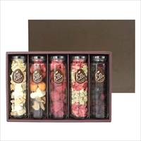 フルコレ フリーズドライ フルーツ 八角瓶 ギフトセット〔レインボー、パイン/マンゴー ほか全5種〕ドライフルーツ