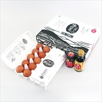 高光養鶏場 広島へそ丼セット〔たまご10個入×2、醤油×1、ラー油×1〕鶏卵 生卵 新鮮