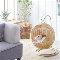 大川リビング ペット用 ハンキングチェア〔サイズ:幅44×奥行44×高さ66cm〕椅子 猫用 吊り下げ【沖縄県・離島 配送不可】