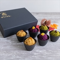 絹糸モンブラン キッチンゆうとはる 絹糸モンブラン団子 桜〔高級和栗×2、贅沢抹茶×2、逸品紫芋×2〕モンブラン 冷凍