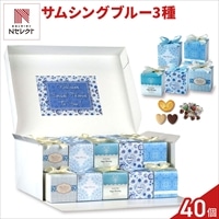 サムシングブルー 焼き菓子 チョコ 詰め合わせ ギフトBOX 〔(パイ他計8個)×40、サンクスプレート〕クッキー パイ［北海道・沖縄県・離島 配送不可］