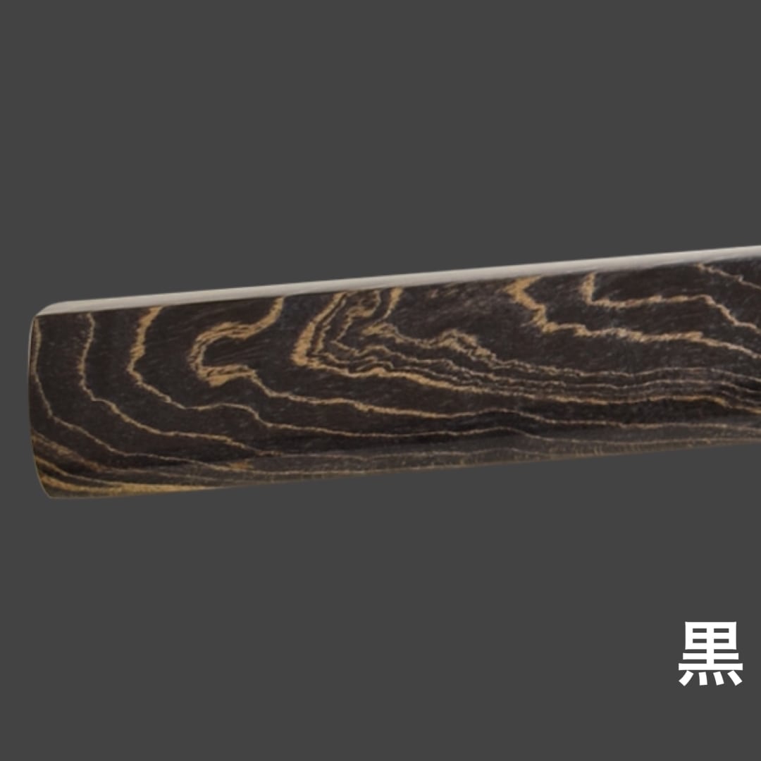 ダマスカス包丁 【 ブラック無心 TT 】 ペティ 大 赤