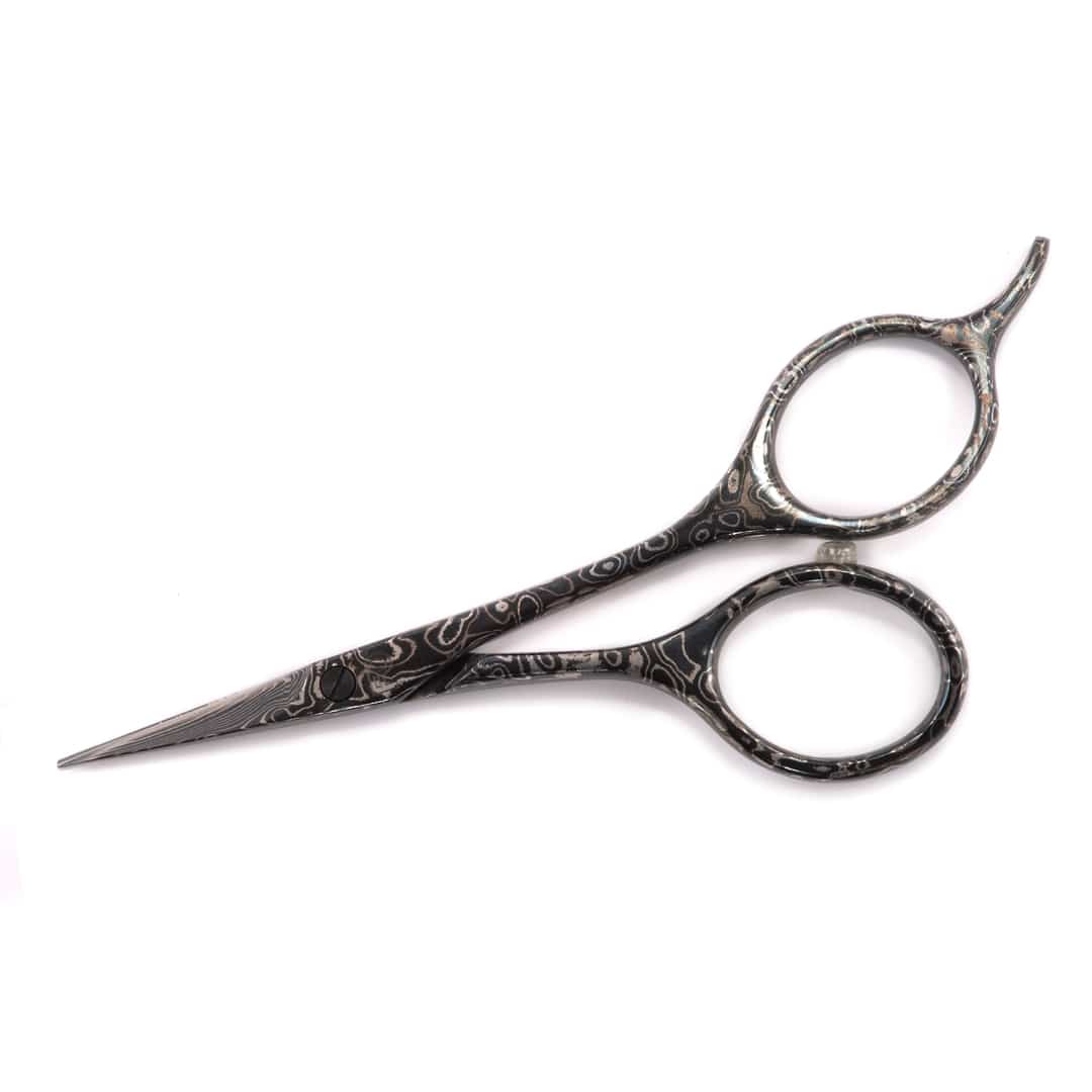 ダマスカス小ばさみ ブラック(先中細)