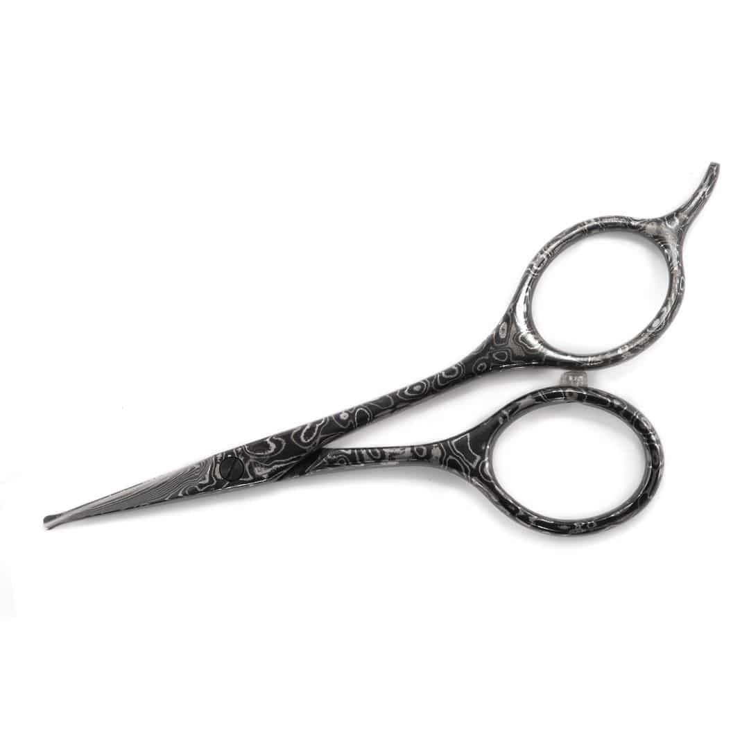 ダマスカス小ばさみ ブラック(先丸)