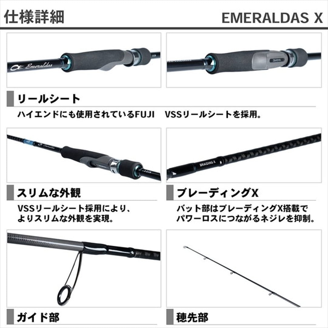 ダイワ エメラルダス X 89M 2019モデル (スピニング2ピース