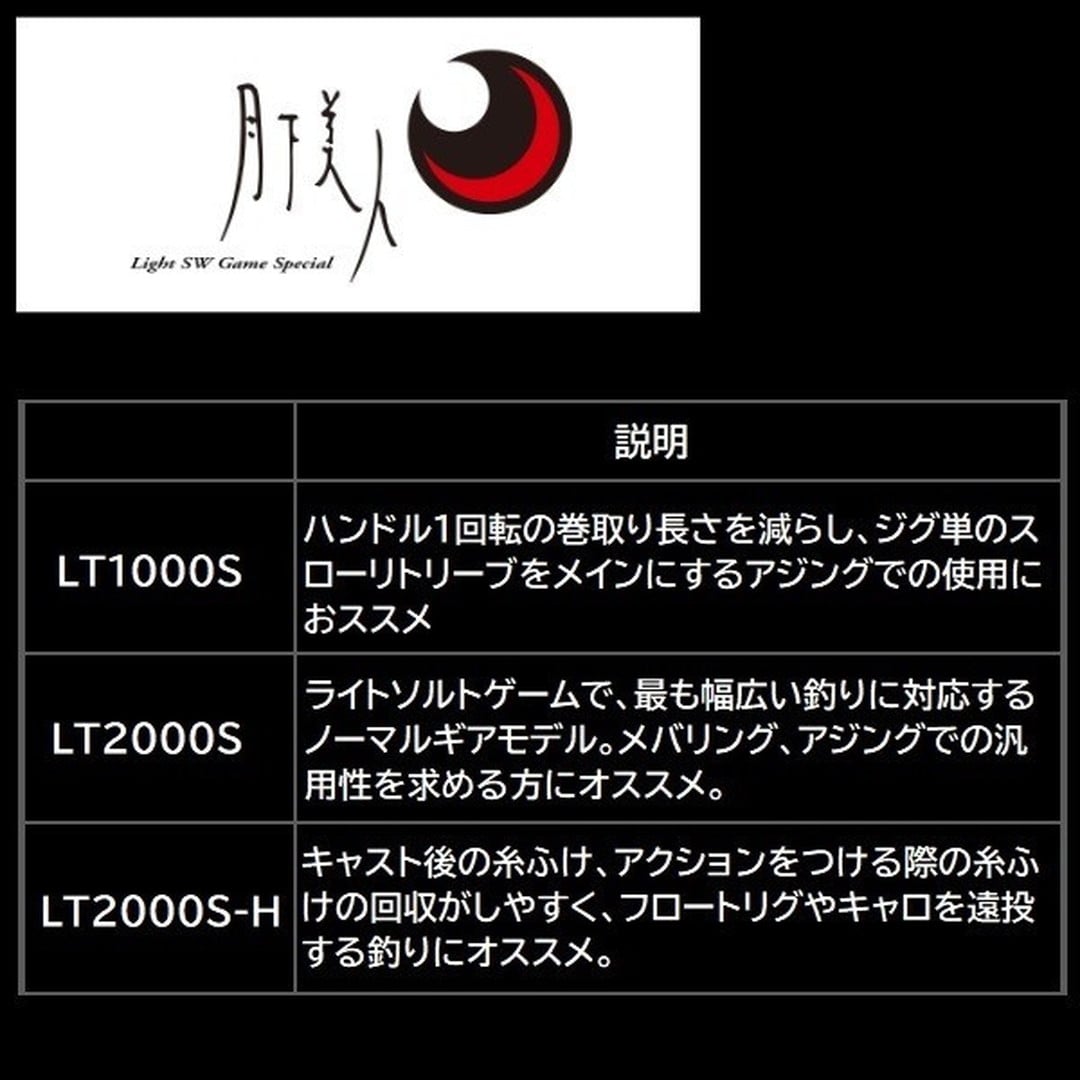 ダイワ スピニングリール 23月下美人 LT2000S: 釣具のキャスティング