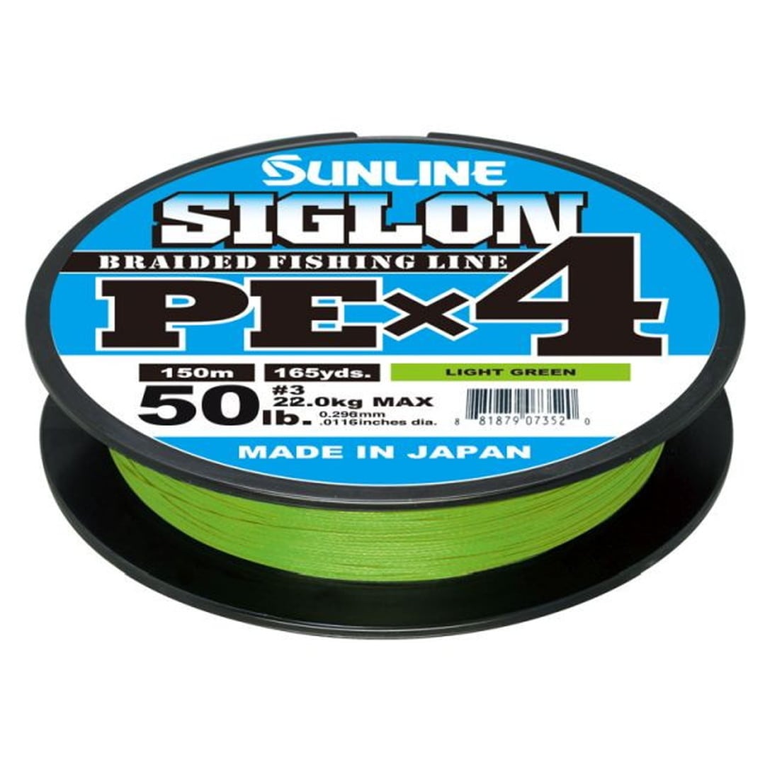 サンライン　シグロン（SIGLON)　ＰＥ×４　１５０Ｍ（ＬＧ）　＃３号 ／５０ＬＢ　Ｊ PEライン