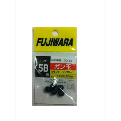 フジワラ フジワラ ガン玉 カモフラージュグリーン 5B オモリ