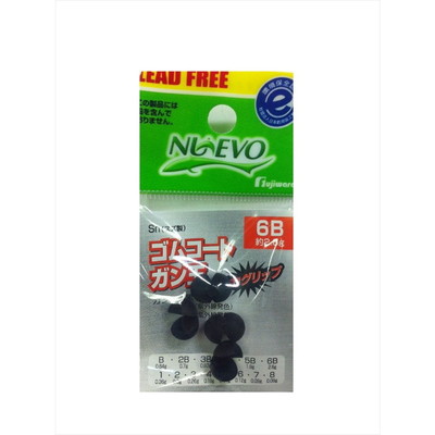 フジワラ フジワラ ゴムコートガン玉 6B 黒 オモリ