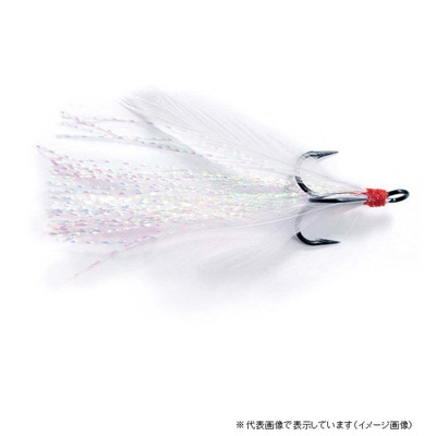 メガバス TEASER HOOK #1 ホワイト トリプルフック