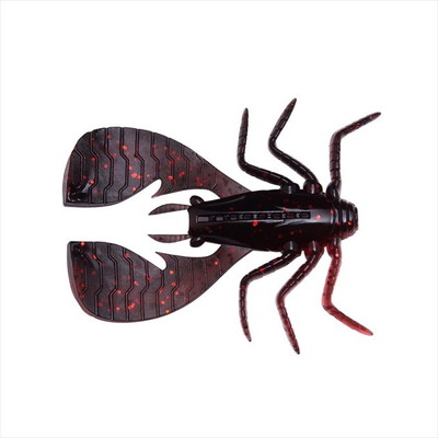 メガバス ワーム FUWABUG(フワバグ) 1.8インチ ブラックバッククリアレッド