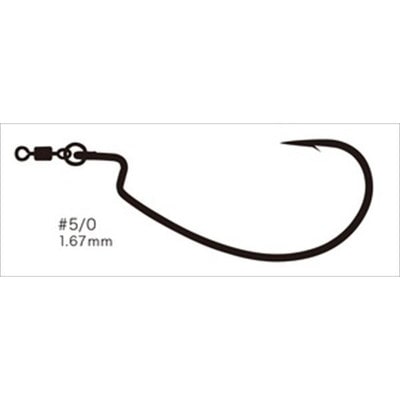 バリバス ワームフック リングオフセットモンスター #5/0