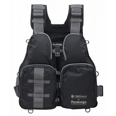 パズデザイン SLV-024 スーパーライトベスト ブラックグレー フリー ライフジャケット