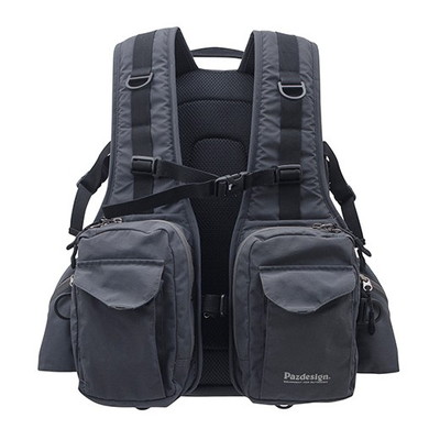 パズデザイン フィッシングベスト アクティブパックベスト チャコール F