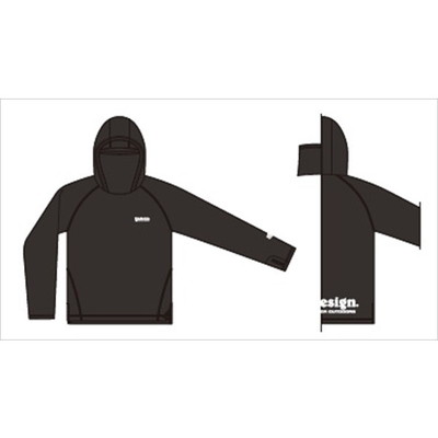 パズデザイン ウェア SJK-027 ブロックフーディー ブラック 3L