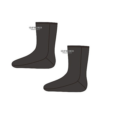 双進 8879 RBB タイタニュームソックスロング ブラック L 靴下