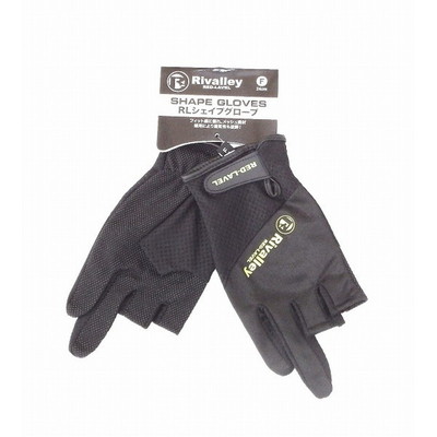 双進 6410 リバレイ RL シェイプグローブ 3本カット BLK/ライム 手袋