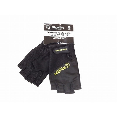 双進 6411 リバレイ RL シェイプグローブ 5本カット BLK/ライム 手袋