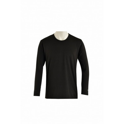 双進 5363 リバレイ ヒートアンダークルーネック L ブラック