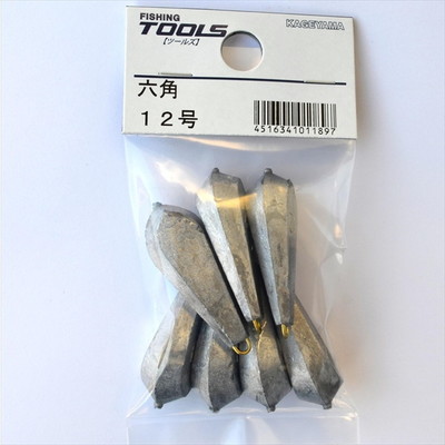 景山産業 六角オモリ パック 12号 オモリ