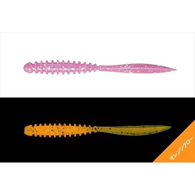 ジャッカル ワーム ペケリング 2.0インチ グローピンクシルバーフレーク