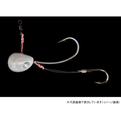 ジャッカル ビンビンテンヤ鯛夢 5号 中 スーパーホワイト テンヤ