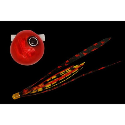 ジャッカル 鉛式 ビンビン玉 スライド 80g レッドレッド/シマレッドT+