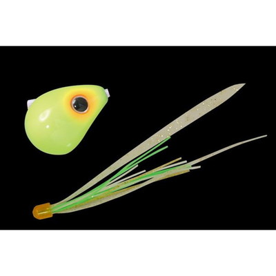 ジャッカル 爆流 鉛式ビンビン玉スライド 80g ホットチャート/イカグローT+ タイラバ 鯛ラバ