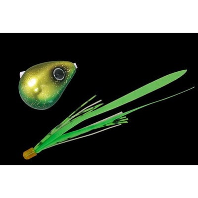 ジャッカル 爆流 鉛式ビンビン玉スライド 100g ラメグリキン/蛍光グリーンT+