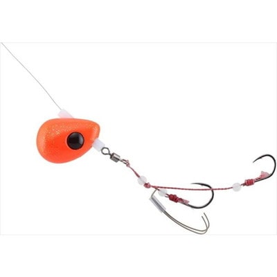 ジャッカル　ビンビンテンヤ鯛夢 遊動 8号 オレンジゴールドフレーク テンヤ