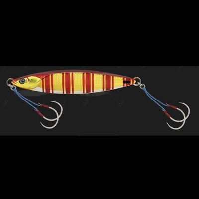 ジャッカル メタルジグ バンブルズジグスロー 120g グローベリーアカキンストライプ