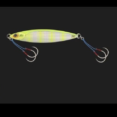 ジャッカル メタルジグ バンブルズジグ スロー 200g チャートバックストライプ